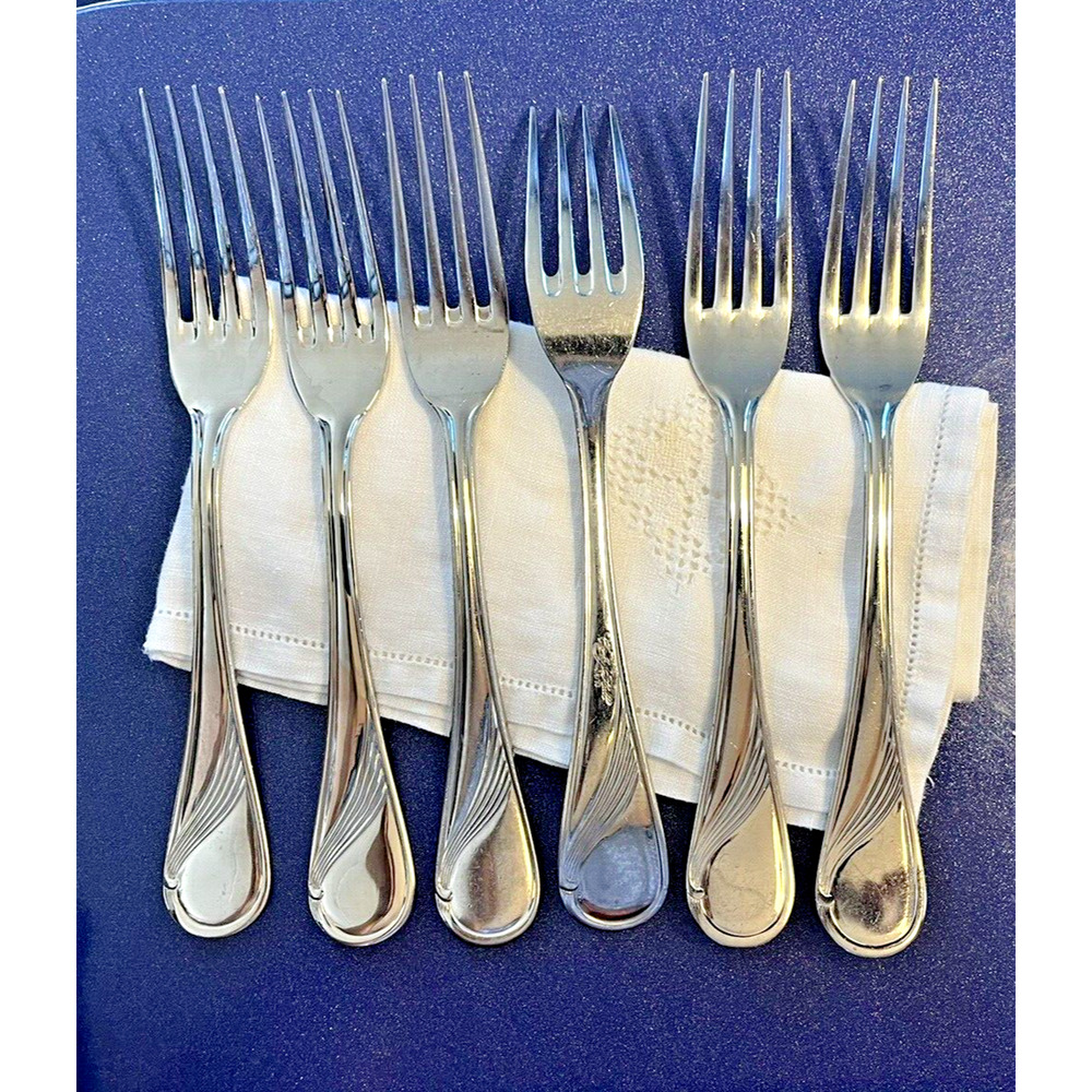 Corby Hall Stainless 18/10 Dinner Forks Scala Pattern Flatware Utinsels Set of 6
